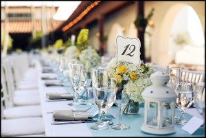 blue yellow wedding casa romantica