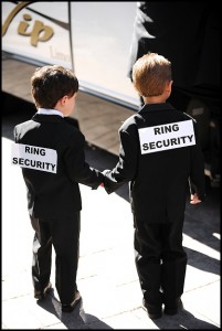 ring bearers ring security sign