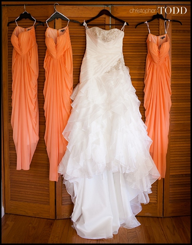 orange bridesmaid dresses