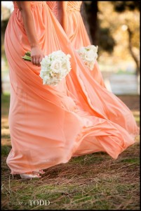 peach bridesmaid dresses