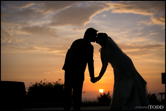 sunset wedding