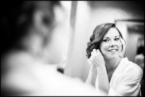 getting ready on wedding day