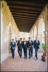 groomsmen blue suits