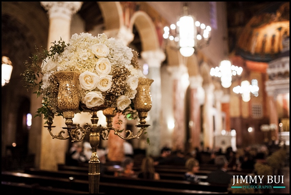Wedding floral candelabras