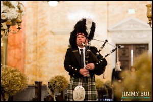 Wedding ceremony Bagpipe player