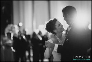 Bride and groom's first dance