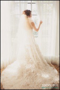Floral wedding dress