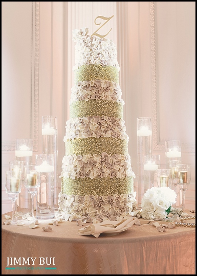 Nine tier wedding cake