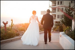 sunset wedding