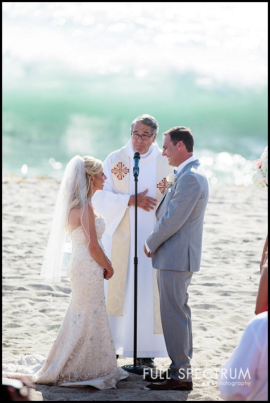 beach community gets bride to the altar
