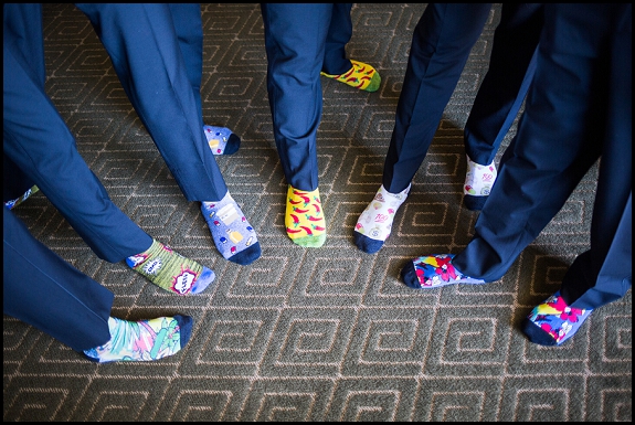 groomsmen socks for wedding at hyatt regency huntington beach