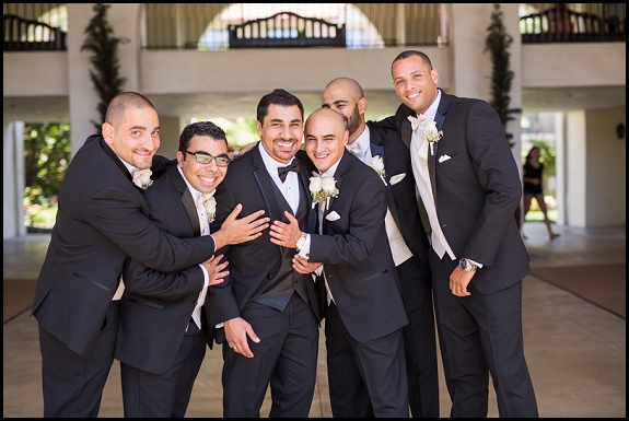 groomsmen at hyatt hungtington beach wedding