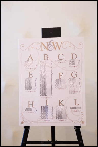 custom wedding seating chart