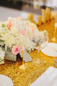 gold sequin linen wedding