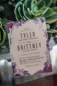 purple wedding invitations