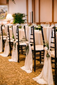 wildflower linen chair sashes