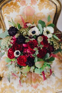 burgundy wedding bouquet