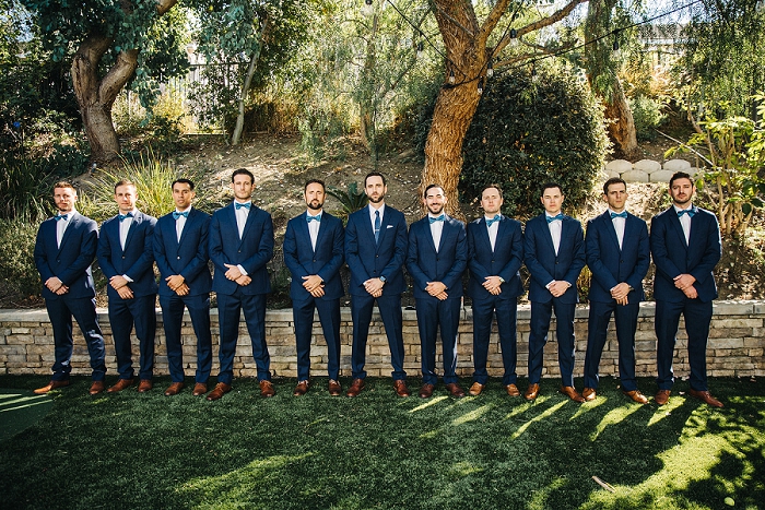 groomsmen blue suits