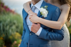 blue wedding suit