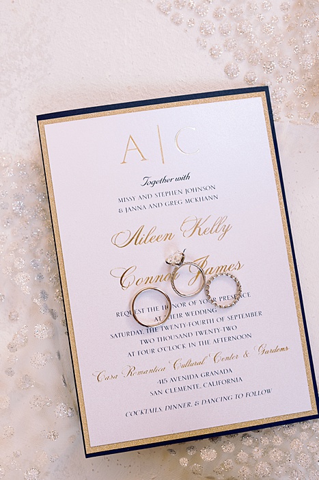 lined wedding invitation