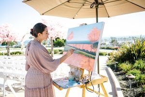 live wedding painter