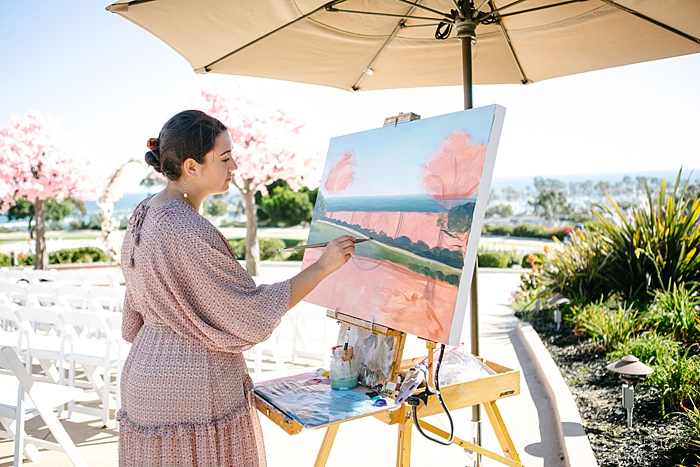 live wedding painter