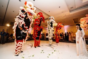 wedding lion dancers