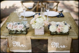 wood sweetheart table