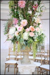 lush garden wedding florals