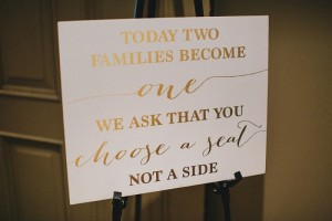 wedding ceremony sign