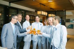 groomsmen blue suits