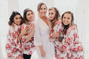 wedding floral robes