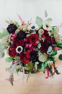 burgundy wedding bouquet