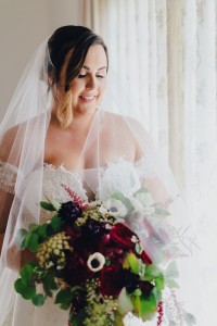 bride with bouquet