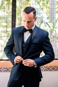 groom blue suit
