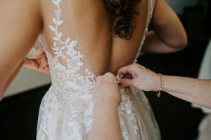 lace detail wedding dress