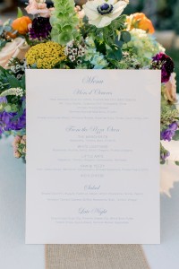 wedding menu