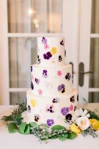 floral wedding cake