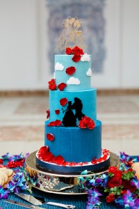 beauty and the beast wedding cake