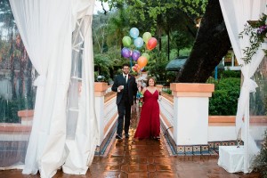 UP balloon wedding entrance